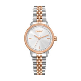 Womens DKNY Crystal Dial Two-Tone Rose Gold Watch - DK1L086M0095