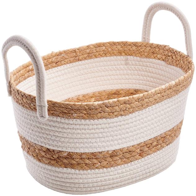 Heritage Medium Block Hyacinth Shelf Tote