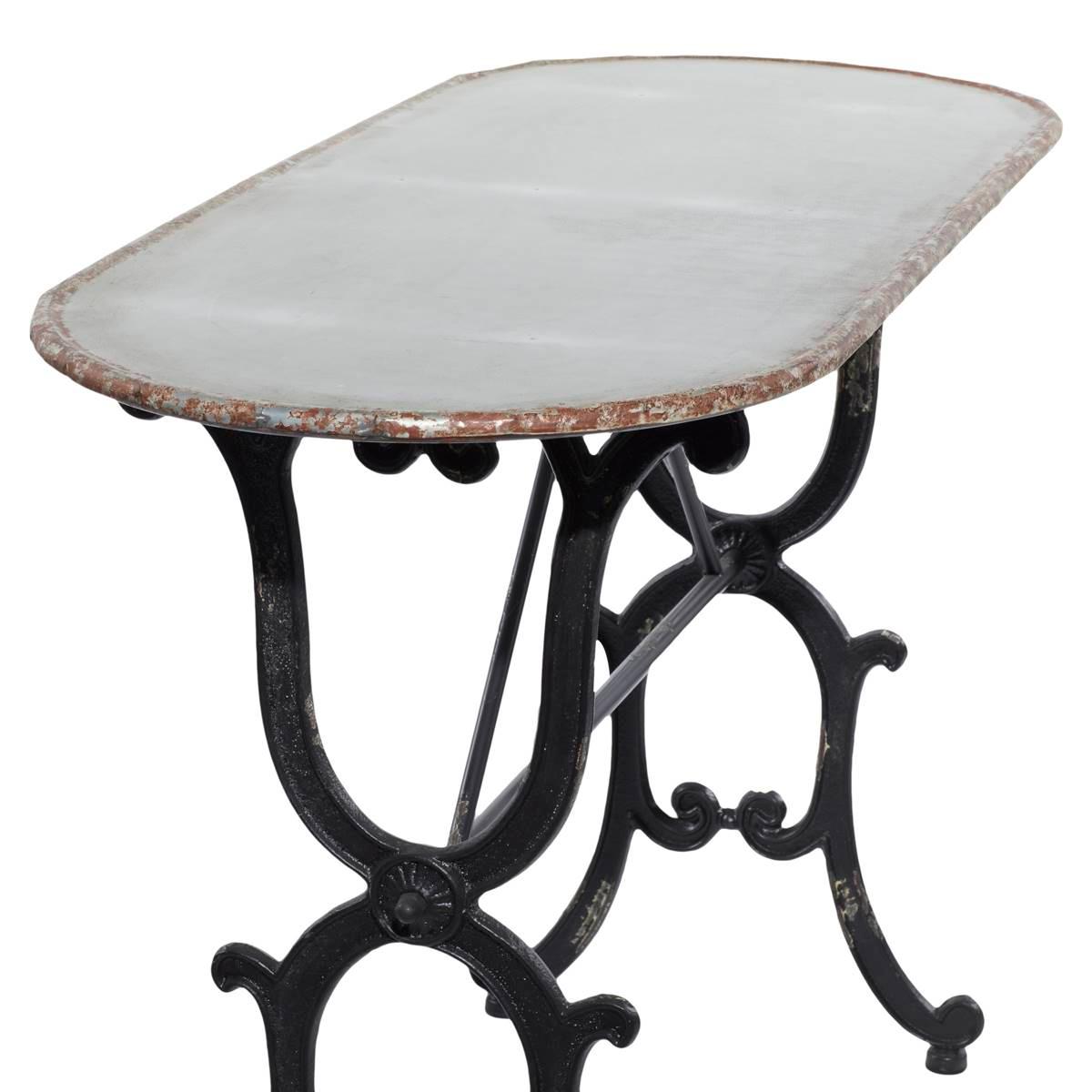 9th & Pike® Black Grey Farmhouse Metal Console Table