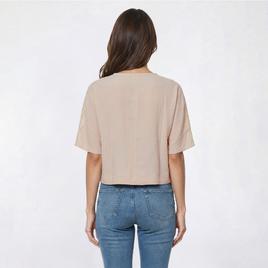 Womens Adrianna Papell Lace Applique Sleeve Airflow Blouse