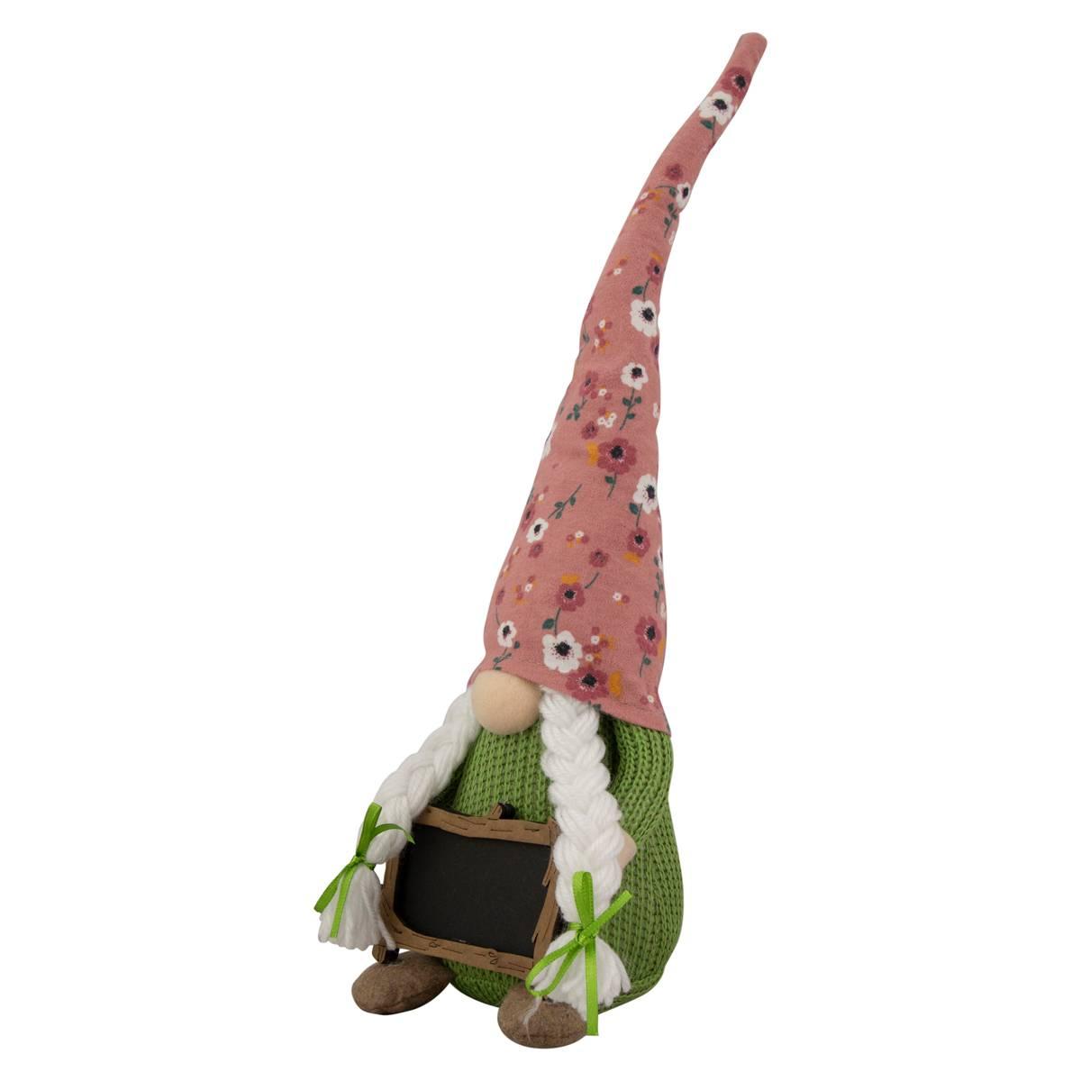 Northlight Seasonal Floral Springtime Girl Gnome w/ Message Board