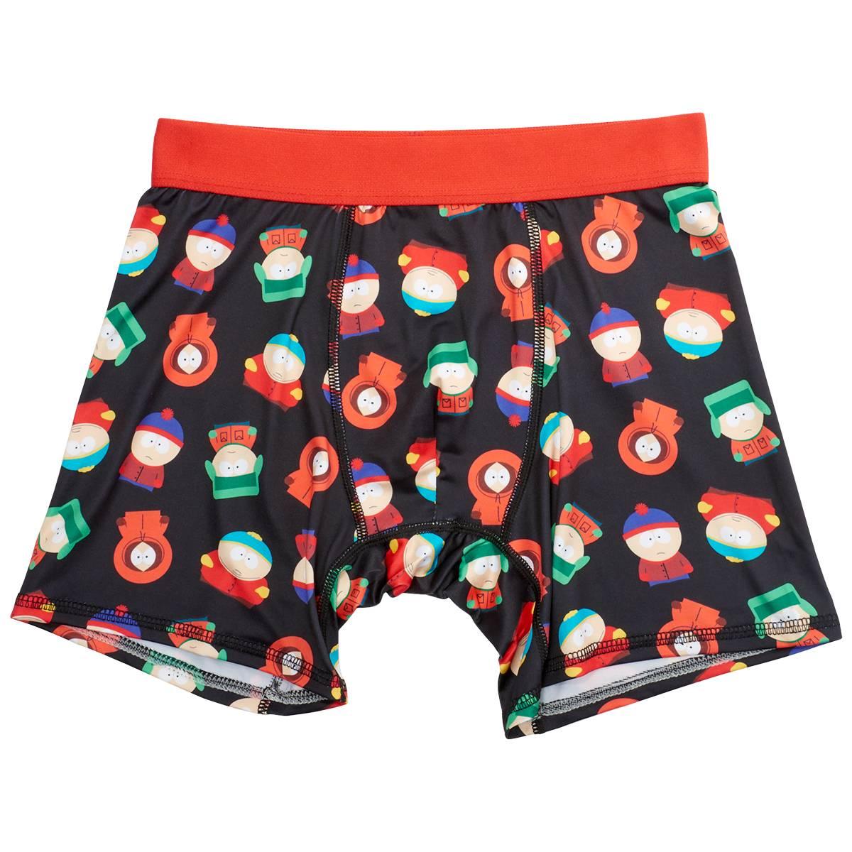 Mens Handcraft South Park Kids Boxer Briefs - Black