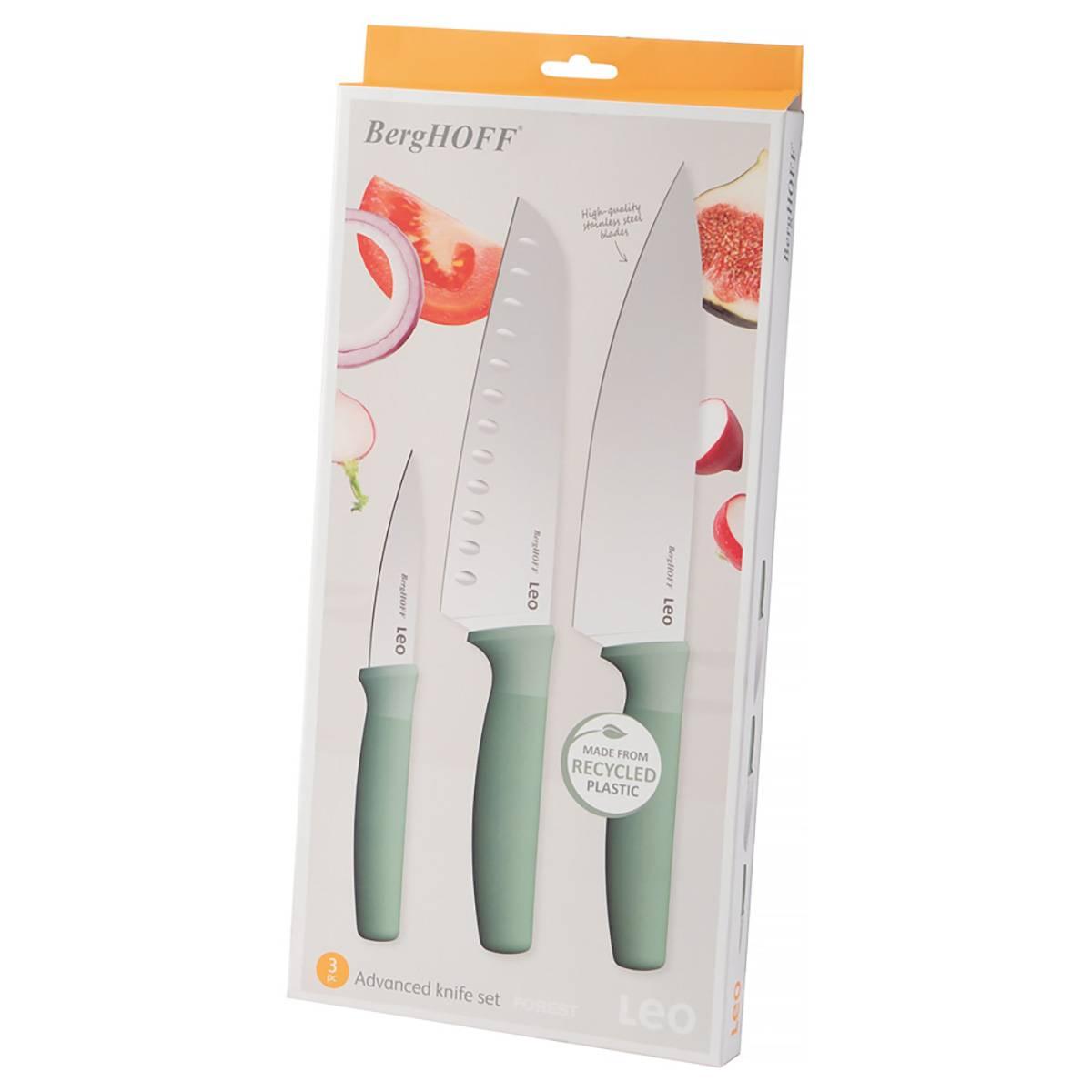 BergHOFF Leo Forest Stainless Steel 3pc. Advanced Knife Set