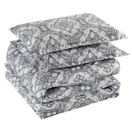 Bibb Home Damask 4pc. Duvet & Down Alternative Comforter Set