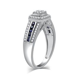 Nova Star® Sterling Silver 3/8ctw. Lab Diamond Wedding Set