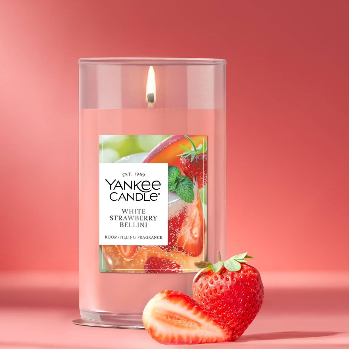 Yankee Candle® White Strawberry Bellini Medium Pillar Candle