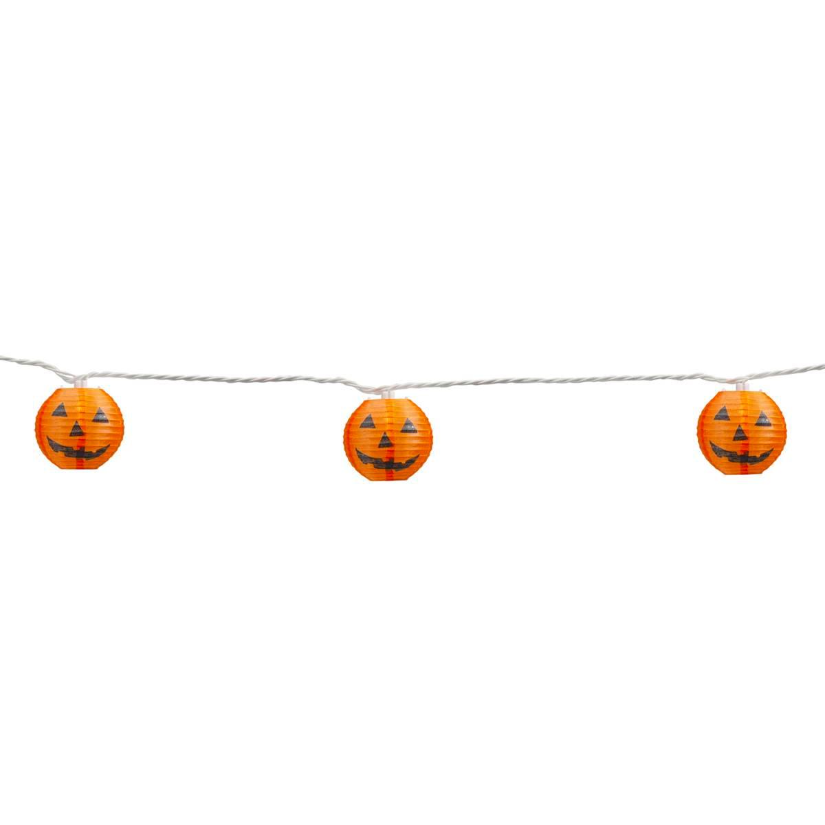 Northlight Seasonal 10ct. Jack-O-Lantern Paper Lantern Lights