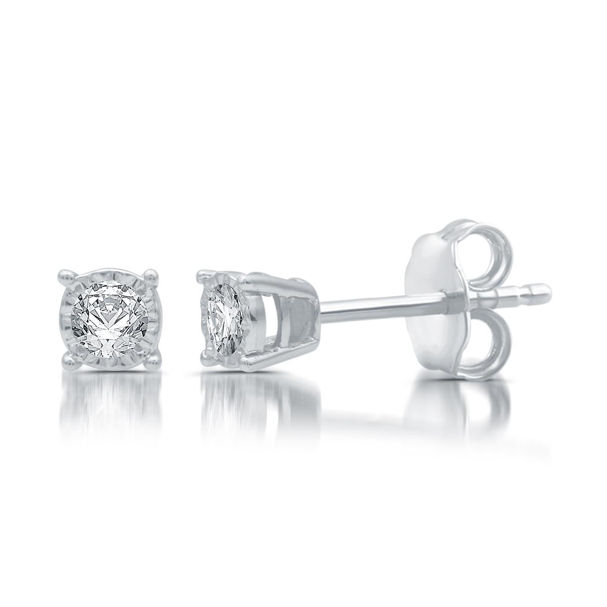 Diamond Classics™ 10kt. White Gold 1/10ctw. Stud Earrings
