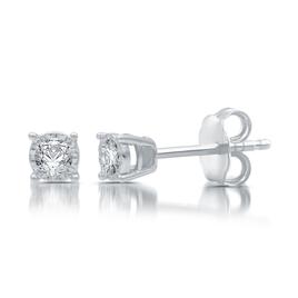 Diamond Classics™ 10kt. White Gold 1/10ctw. Stud Earrings